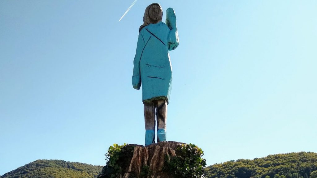 Melania statue, Sevnica Slovenia